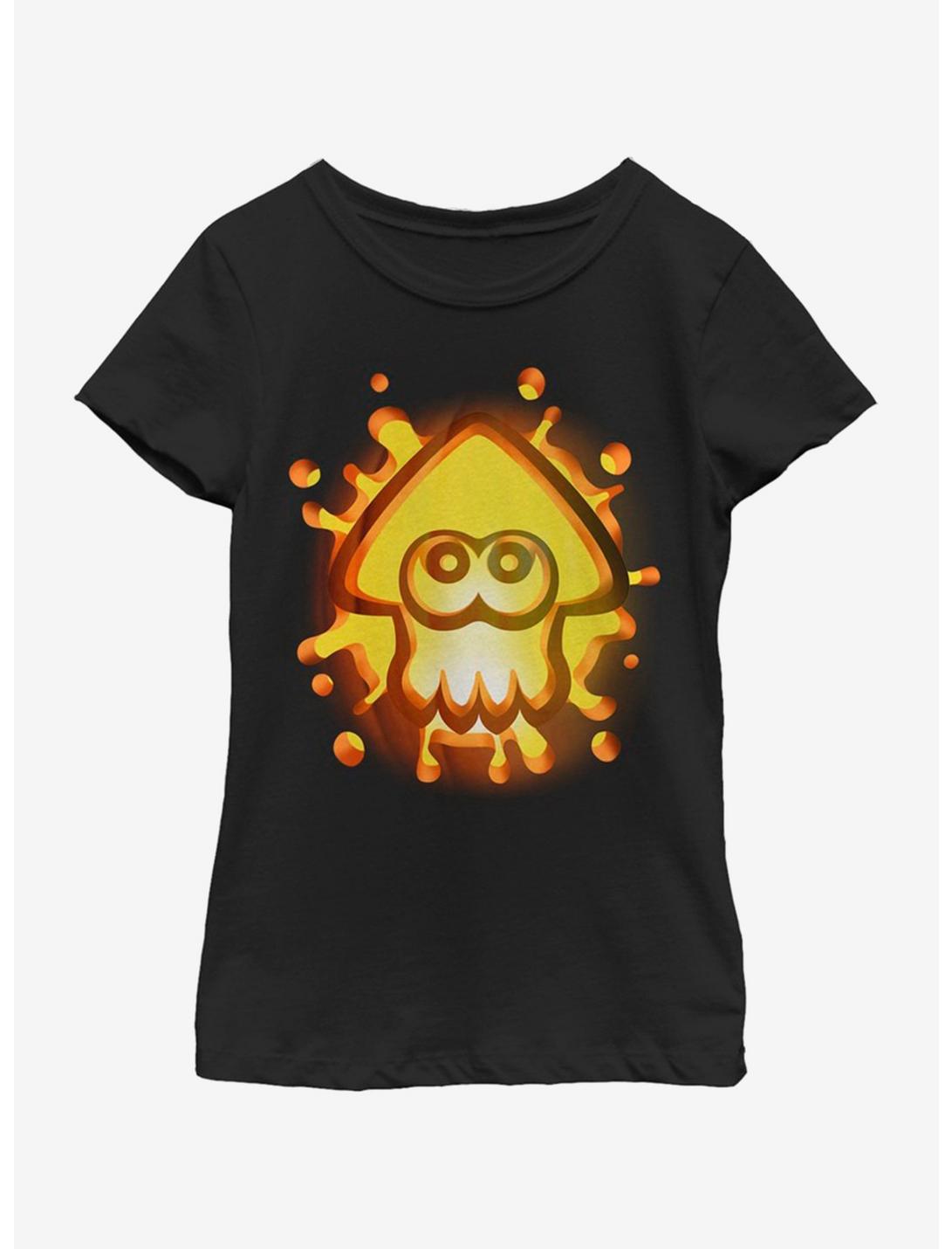Nintendo Splat Pumpkin Youth Girls T-Shirt, BLACK, hi-res