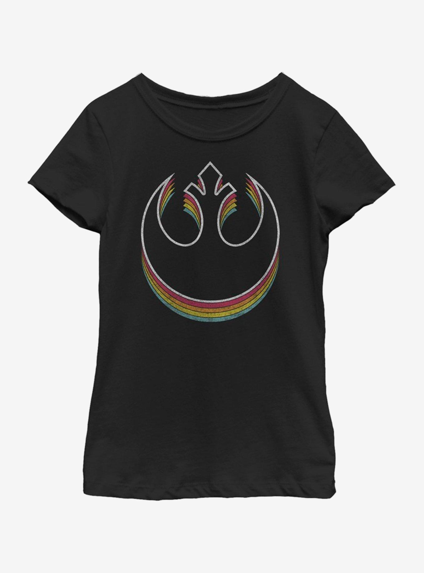 Star Wars Rainbow Rebel Youth Girls T-Shirt, , hi-res