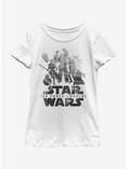 Star Wars The Force Awakens Sihouettes Youth Girls T-Shirt, WHITE, hi-res