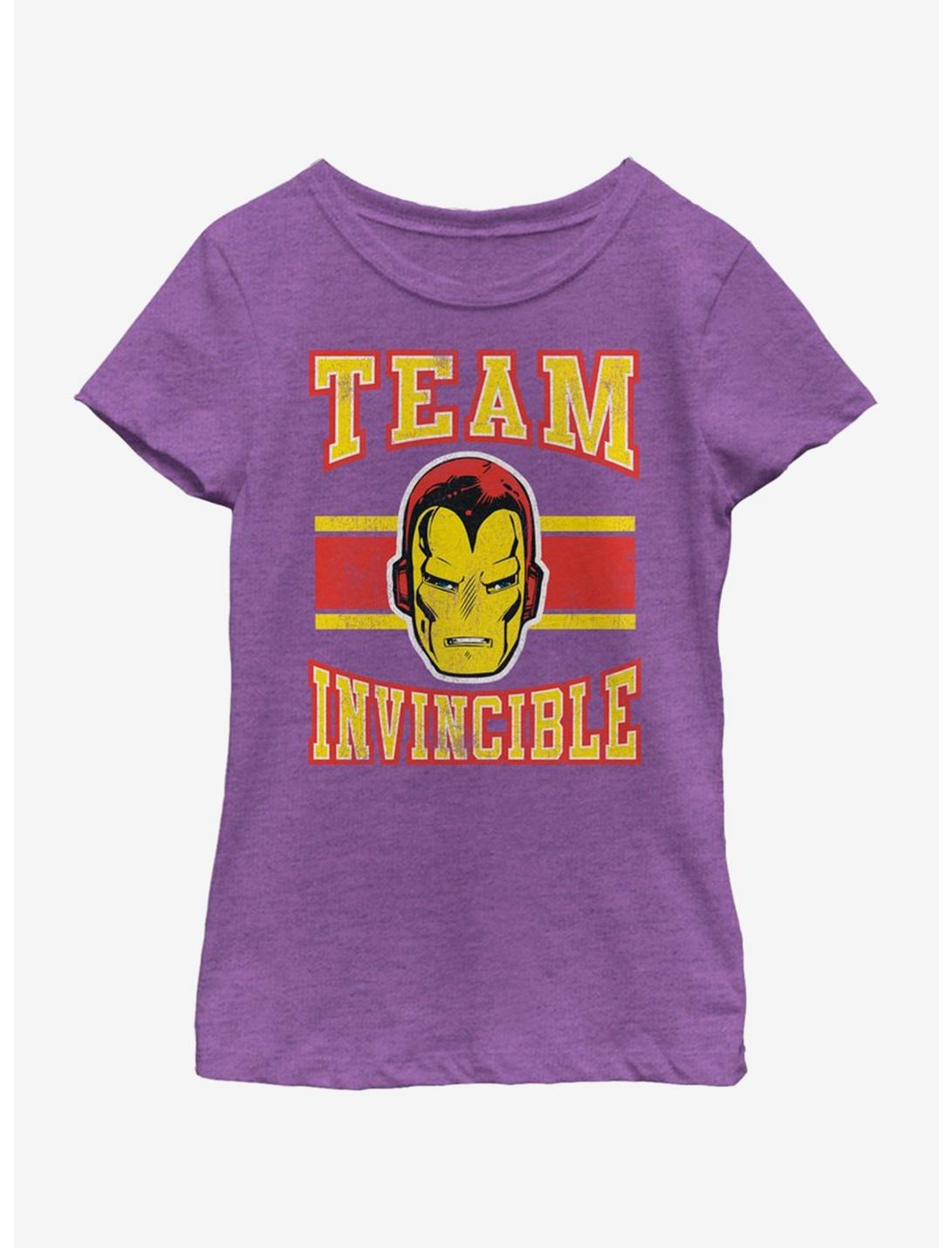 Marvel Iron Man Team Invincible Youth Girls T-Shirt, PURPLE BERRY, hi-res