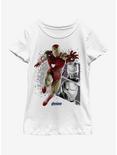 Marvel Avengers: Endgame Ironman Panels Youth Girls T-Shirt, WHITE, hi-res