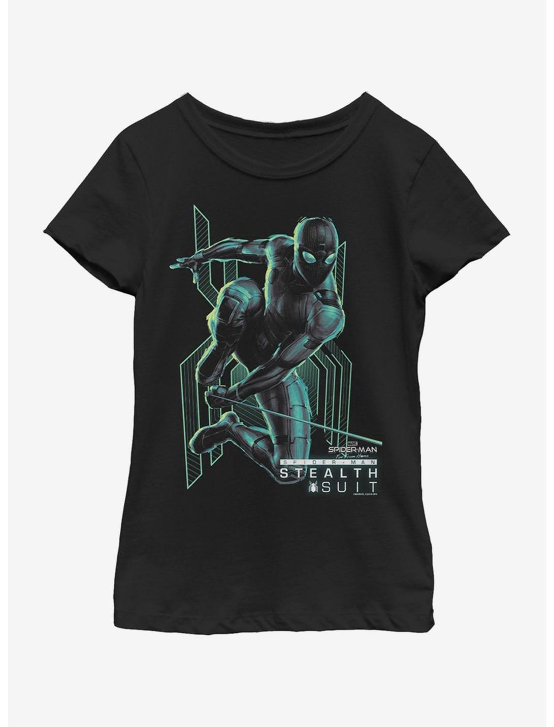 Marvel Spiderman: Far From Home Spider Darkness Youth Girls T-Shirt, BLACK, hi-res
