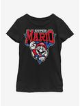 Nintendo Super Mario Team Mario Youth Girls T-Shirt, BLACK, hi-res