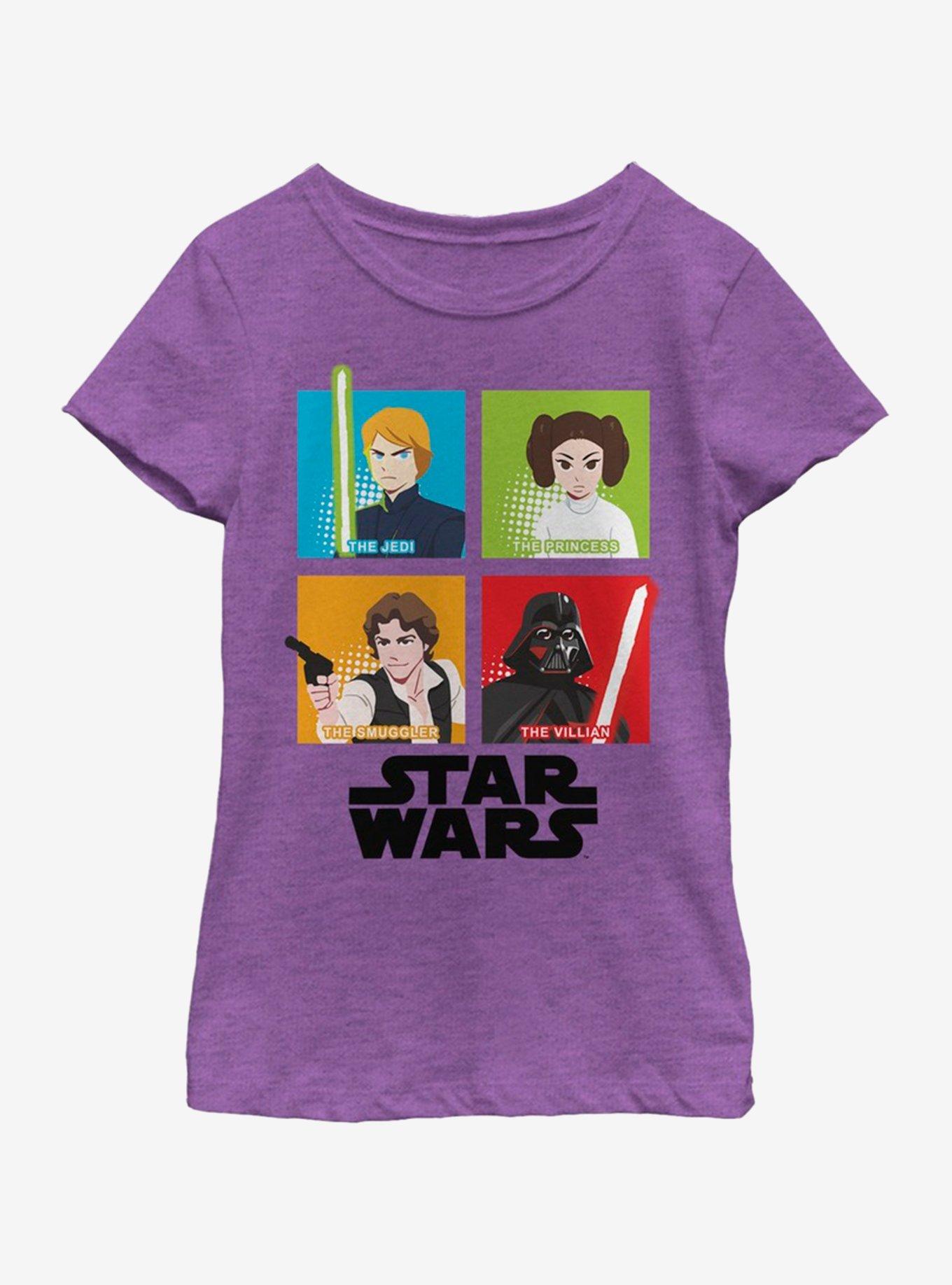Star Wars Galaxy Adventures Four Square Youth Girls T-Shirt, , hi-res