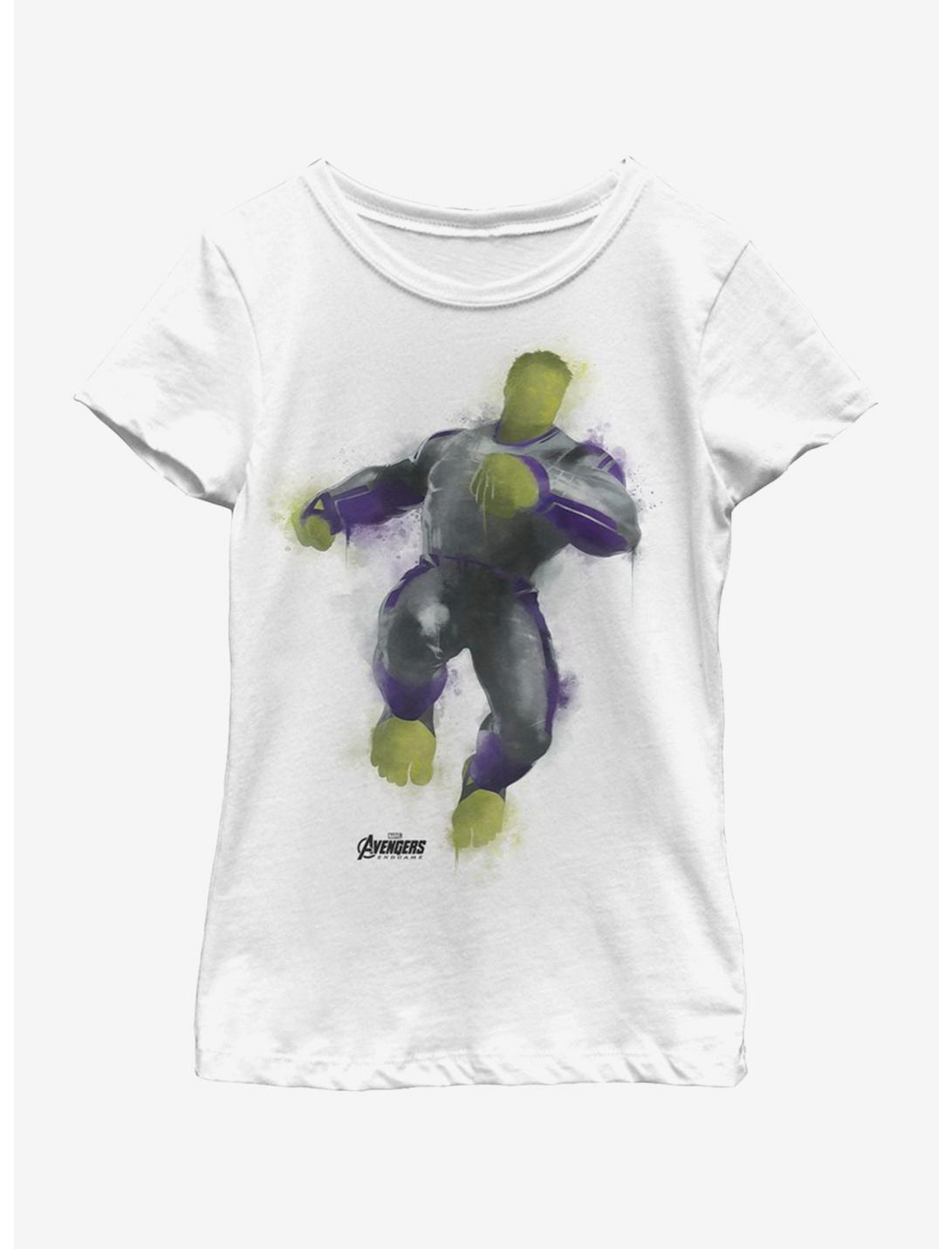 Marvel Avengers: Endgame Hulk Painted Youth Girls T-Shirt, WHITE, hi-res
