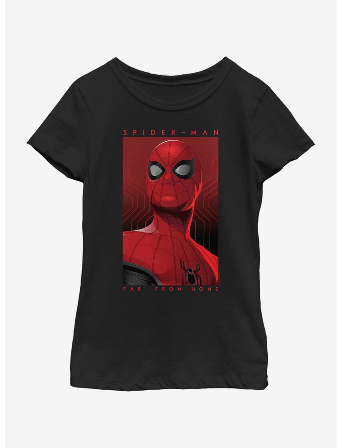 Marvel Spiderman: Far From Home Posterized Spidey Youth Girls T-Shirt, BLACK, hi-res