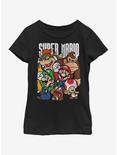 Nintendo Super Mario Super Grouper Youth Girls T-Shirt, BLACK, hi-res