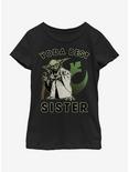 Star Wars Yoda Best Sister Youth Girls T-Shirt, BLACK, hi-res