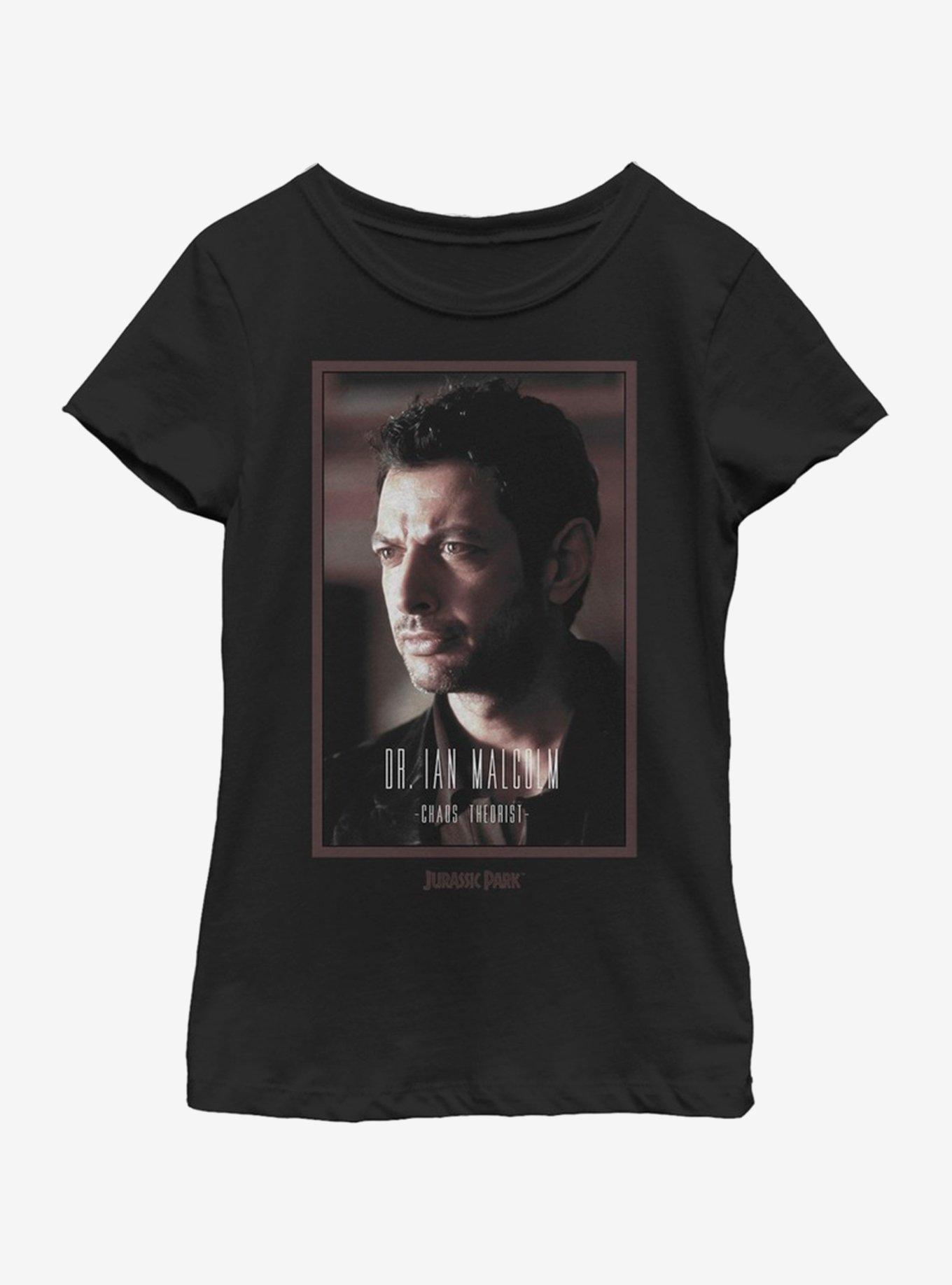 Jurassic Park Chaos Theorist Youth Girls T-Shirt, BLACK, hi-res