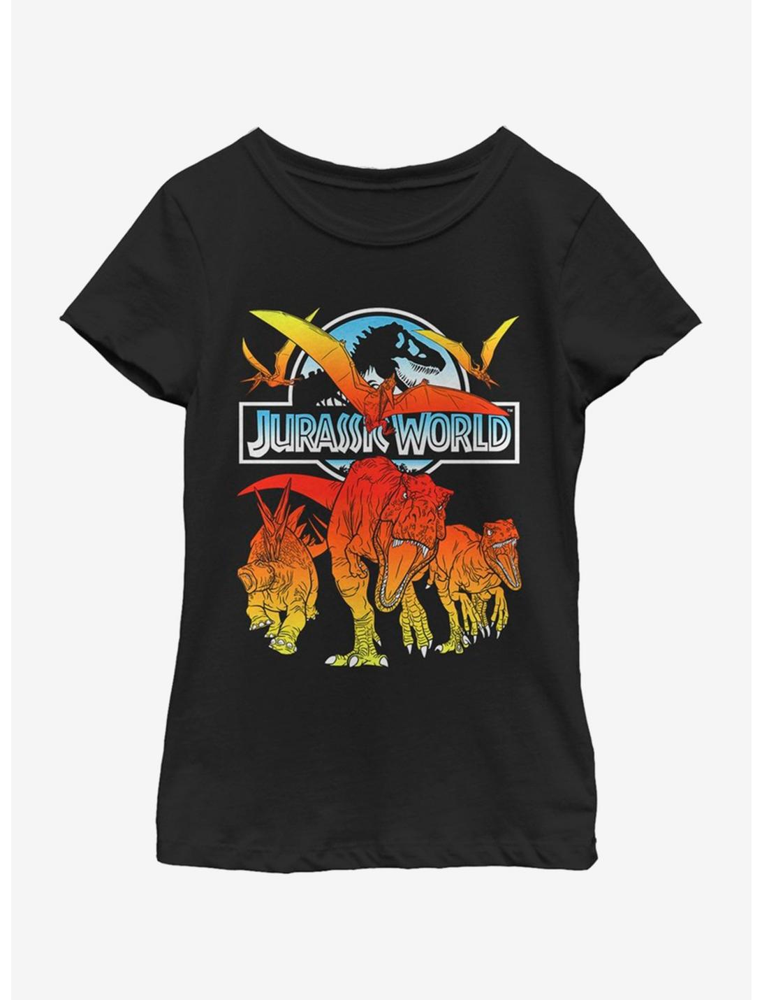 Jurassic World Hot Shots Youth Girls T-Shirt, BLACK, hi-res
