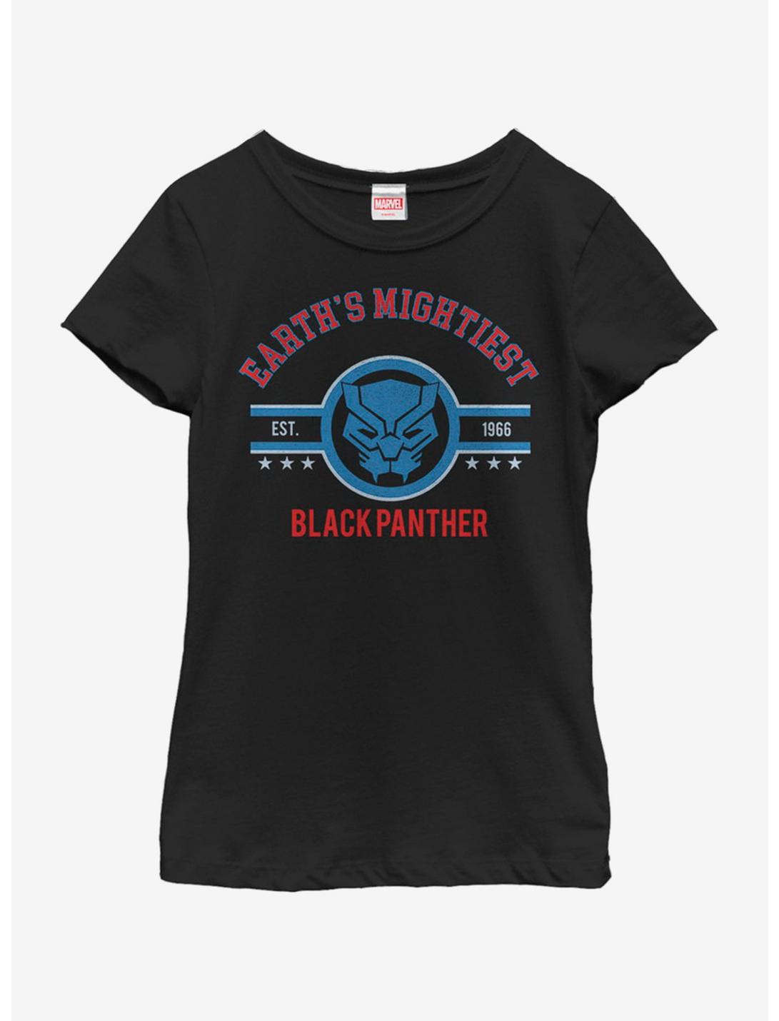 Marvel Black Panther Mighty Panther Youth Girls T-Shirt, BLACK, hi-res