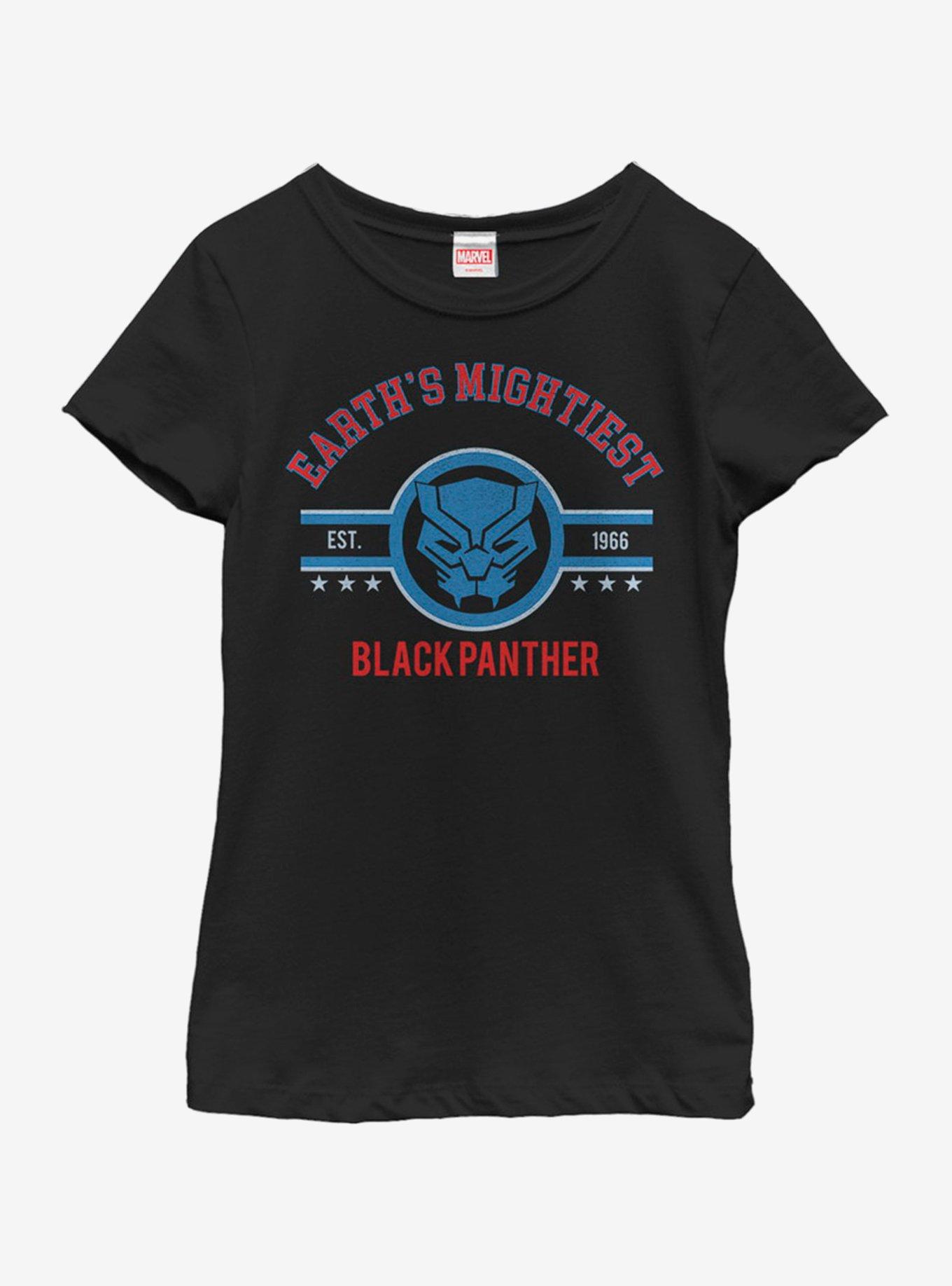 Marvel Black Panther Mighty Panther Youth Girls T-Shirt, BLACK, hi-res