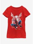 Marvel Spiderman: Far From Home Painted Spider Youth Girls T-Shirt, RED, hi-res