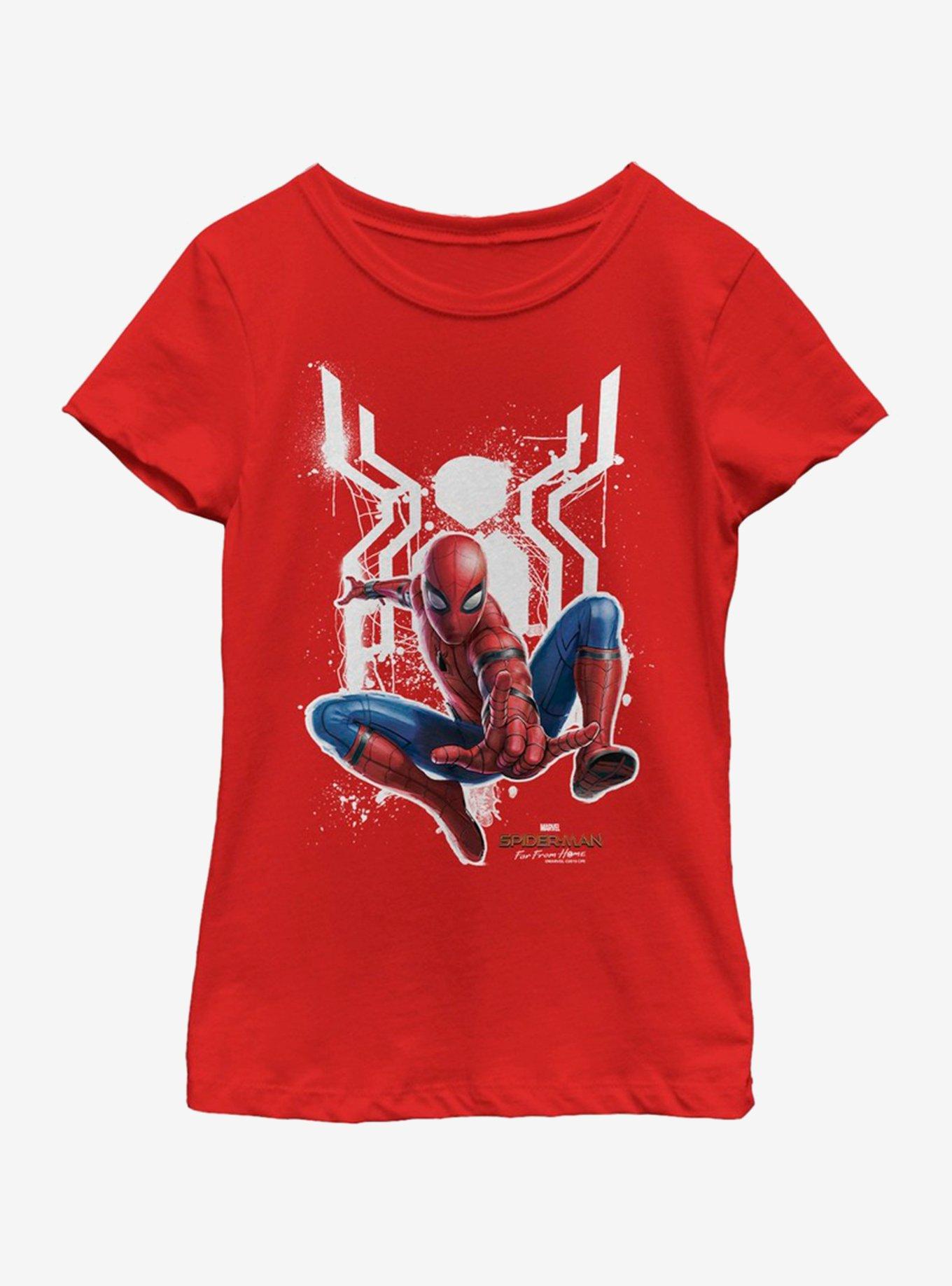 Marvel Spiderman: Far From Home Painted Spider Youth Girls T-Shirt, , hi-res