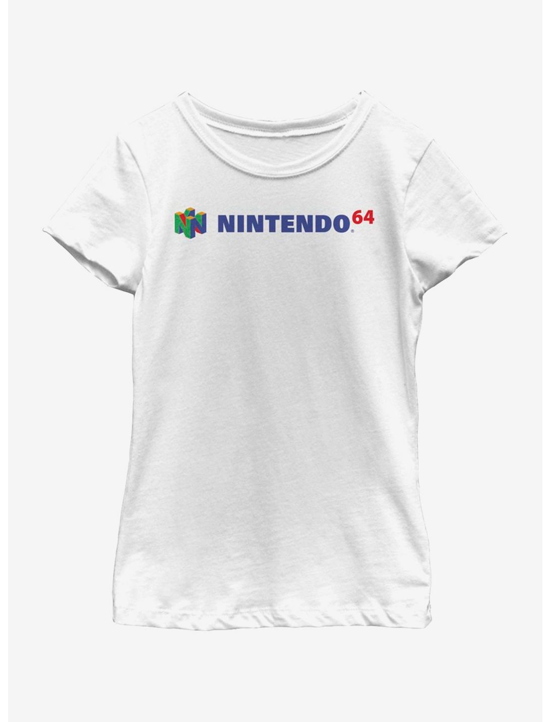 Nintendo Full N64 Logo Youth Girls T-Shirt, WHITE, hi-res