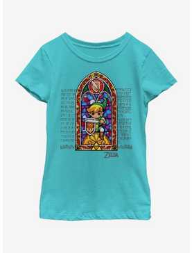 Nintendo Stained Glass Youth Girls T-Shirt, , hi-res