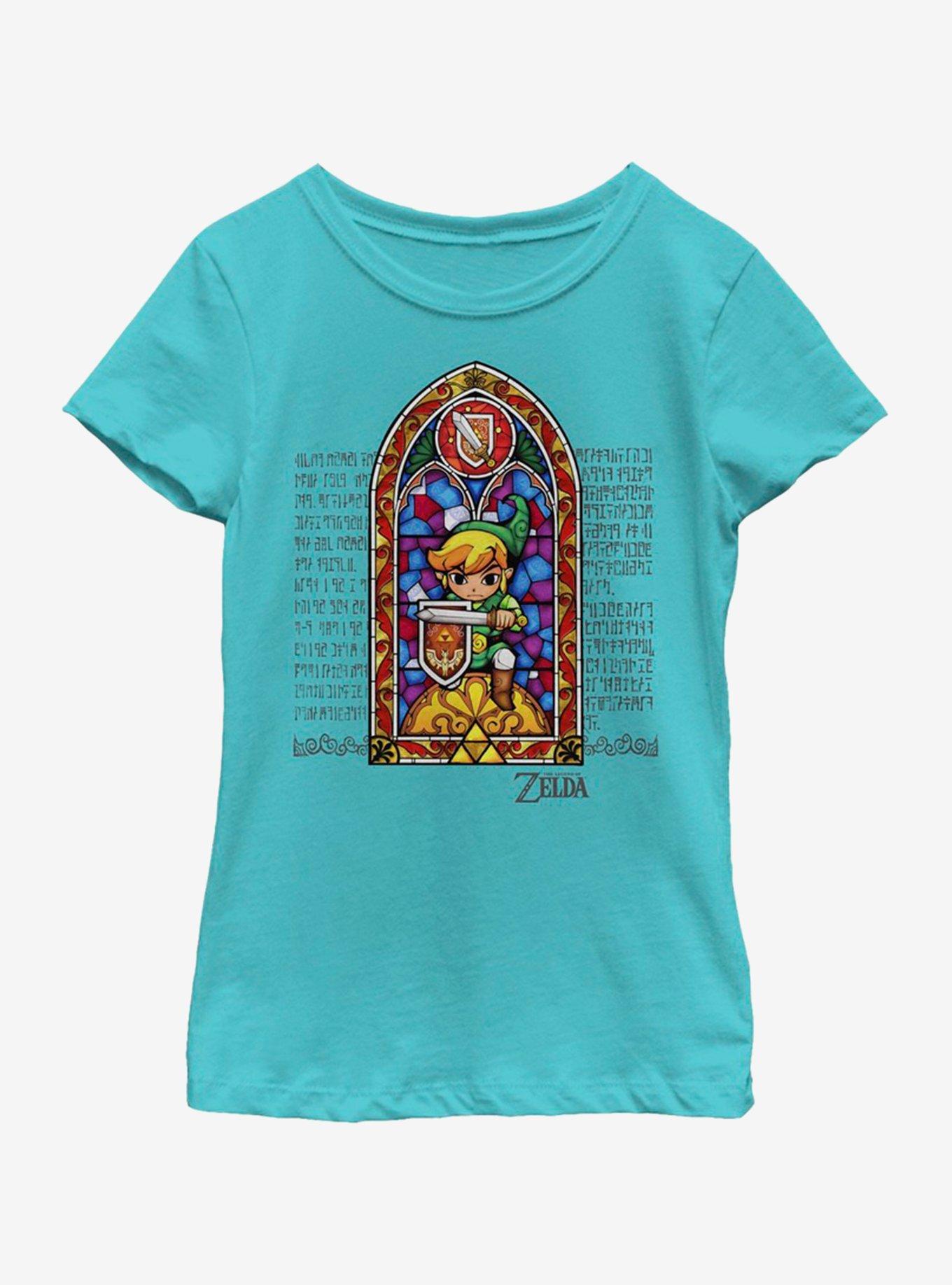 Nintendo Stained Glass Youth Girls T-Shirt, , hi-res