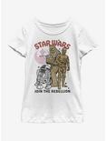 Star Wars Camp Rebellion Youth Girls T-Shirt, WHITE, hi-res