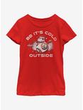 Star Wars The Last Jedi BB Cold Youth Girls T-Shirt, RED, hi-res