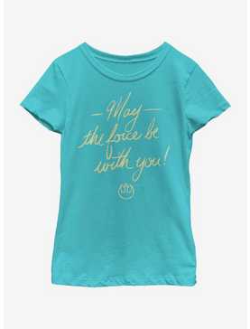 Star Wars The Force Script Youth Girls T-Shirt, , hi-res