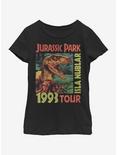 Jurassic Park Isla Nublar Tour Youth Girls T-Shirt, BLACK, hi-res