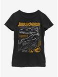 Jurassic Park Rex Breakdown Youth Girls T-Shirt, BLACK, hi-res
