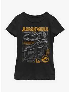 Jurassic Park Rex Breakdown Youth Girls T-Shirt, , hi-res