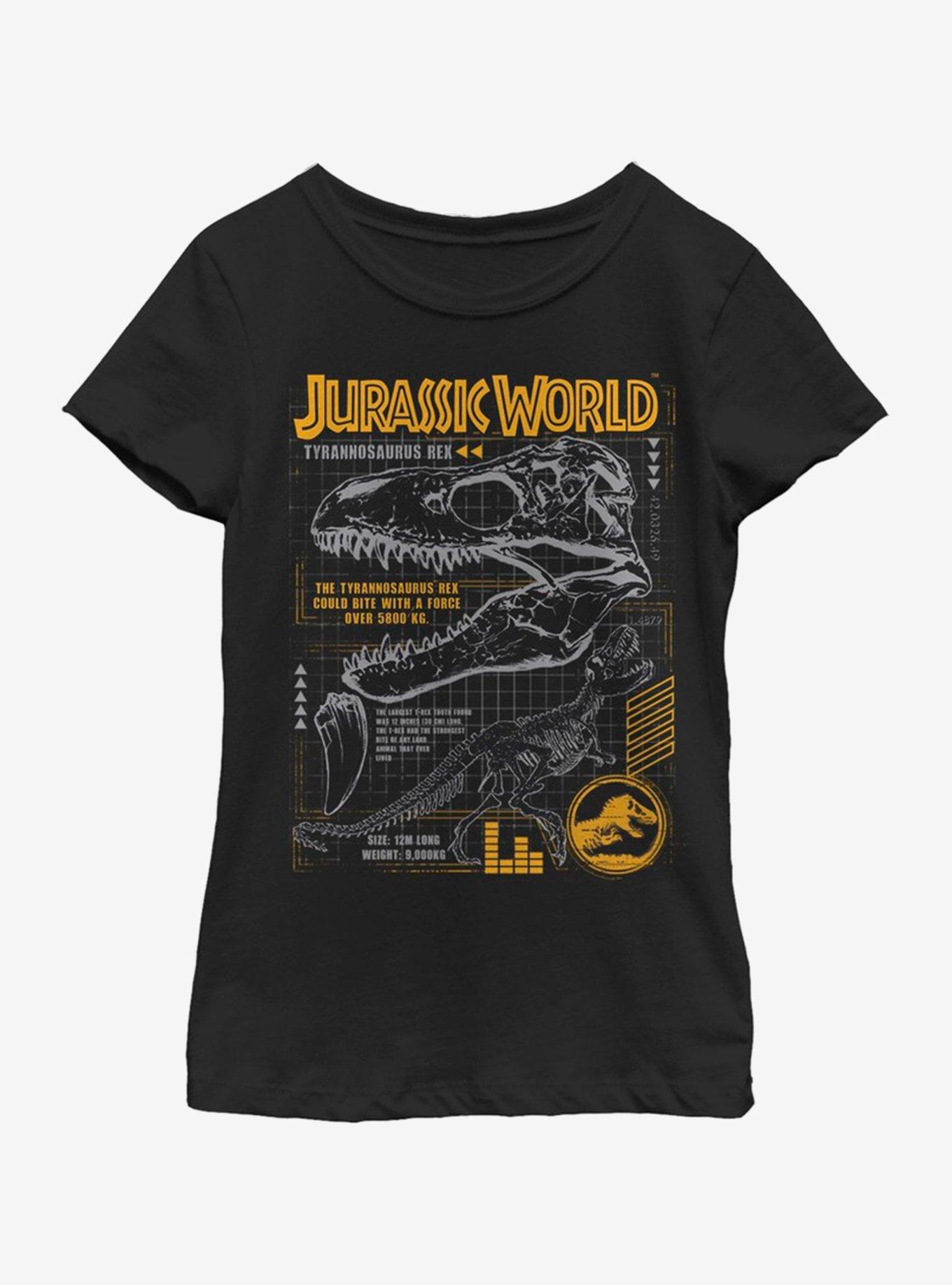 Jurassic Park Rex Breakdown Youth Girls T-Shirt, , hi-res