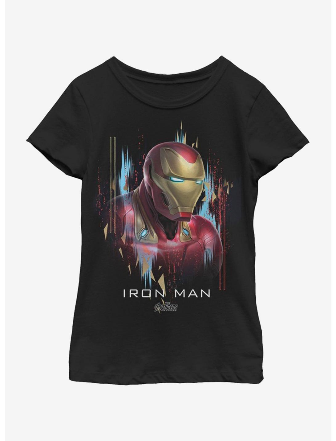 Marvel Avengers: Endgame Ironman Portrait Youth Girls T-Shirt, BLACK, hi-res