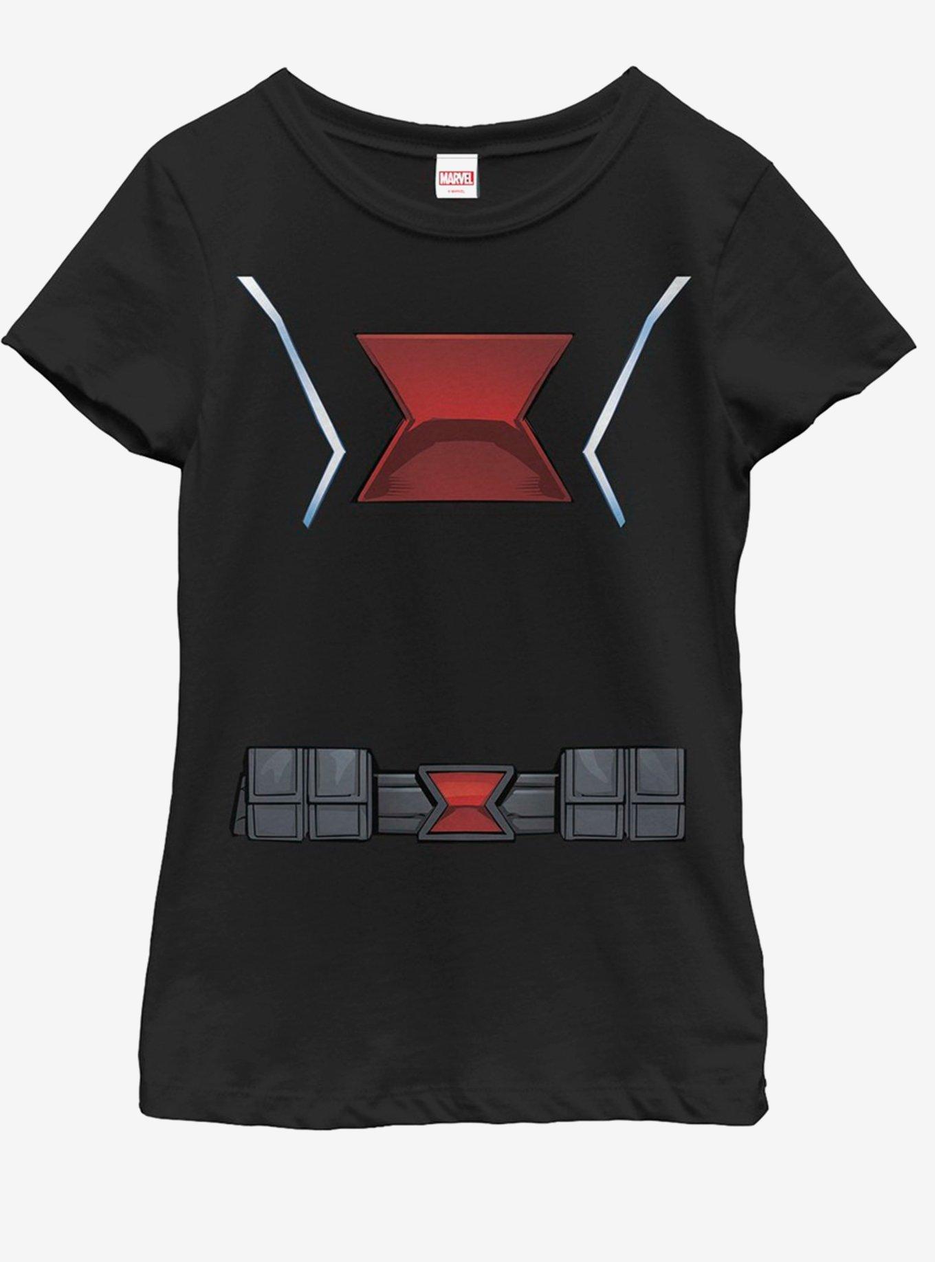 Marvel Black Widow Front Youth Girls T-Shirt, BLACK, hi-res