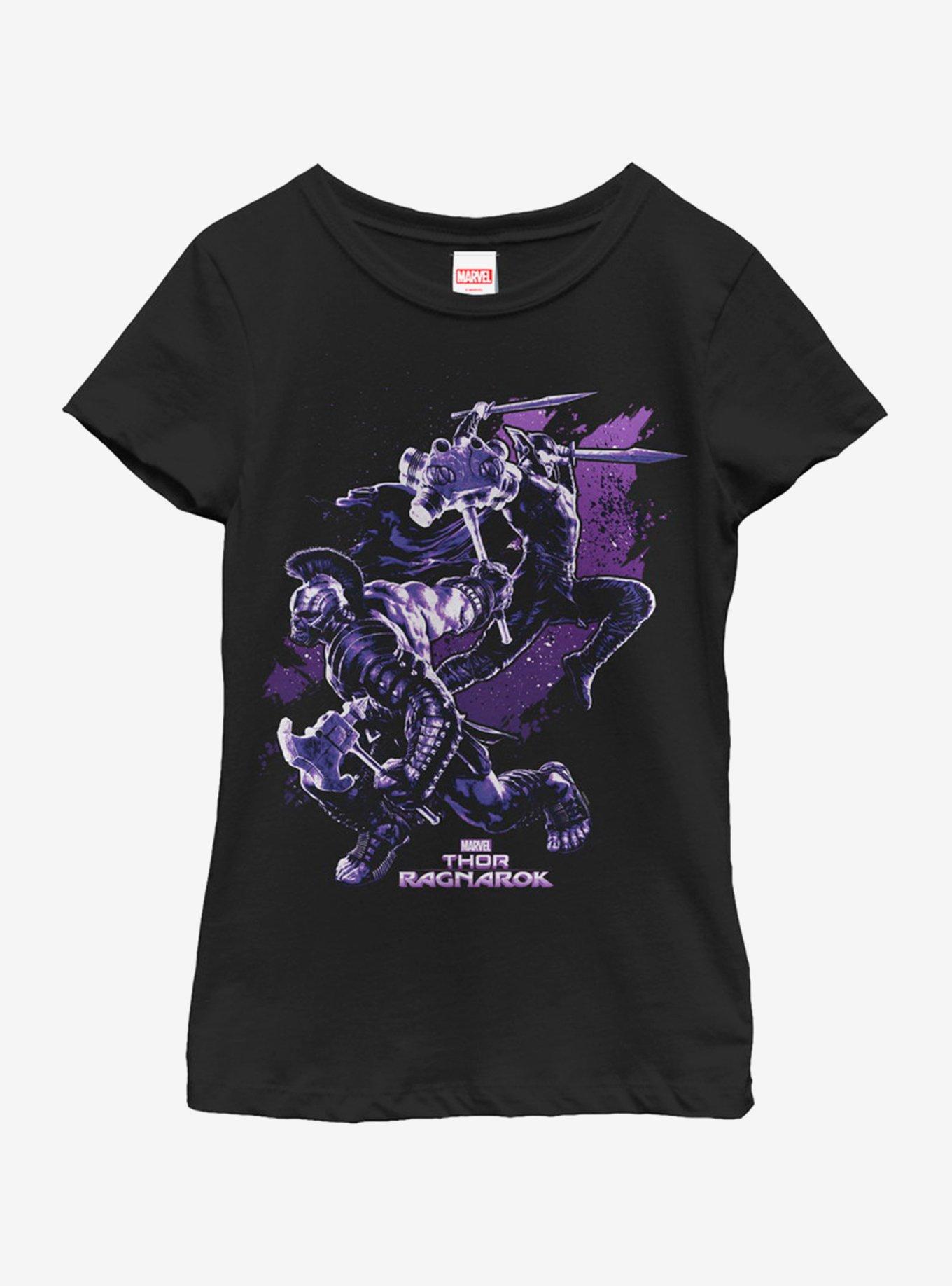 Marvel Thor Duo Splatter Youth Girls T-Shirt, BLACK, hi-res