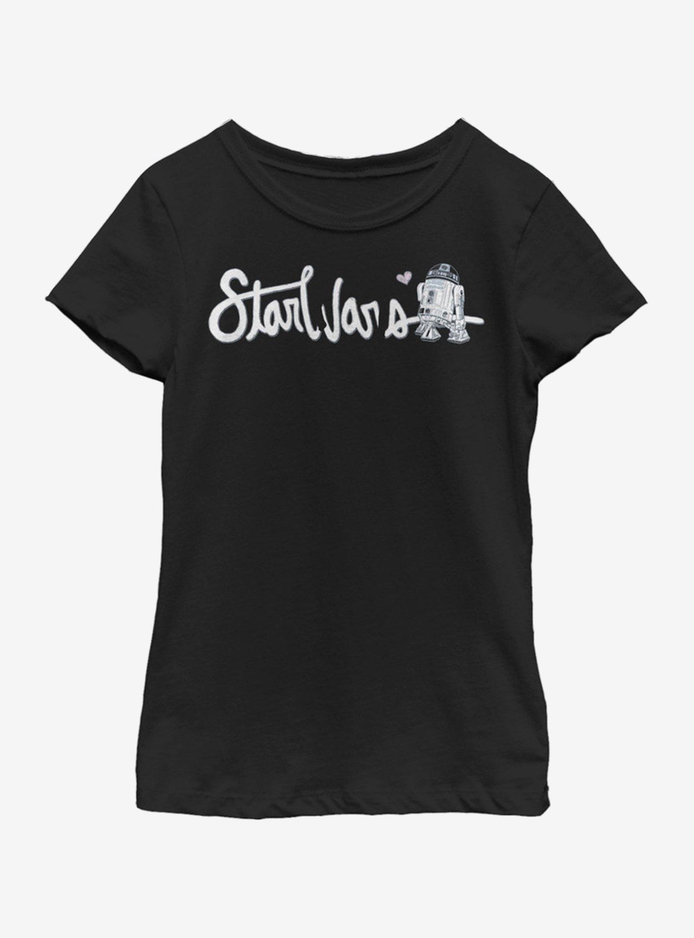 Star Wars Cursive R2 Youth Girls T-Shirt, , hi-res