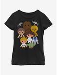Star Wars Heroes Kawaii Youth Girls T-Shirt, BLACK, hi-res