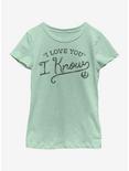 Star Wars I Know Youth Girls T-Shirt, MINT, hi-res