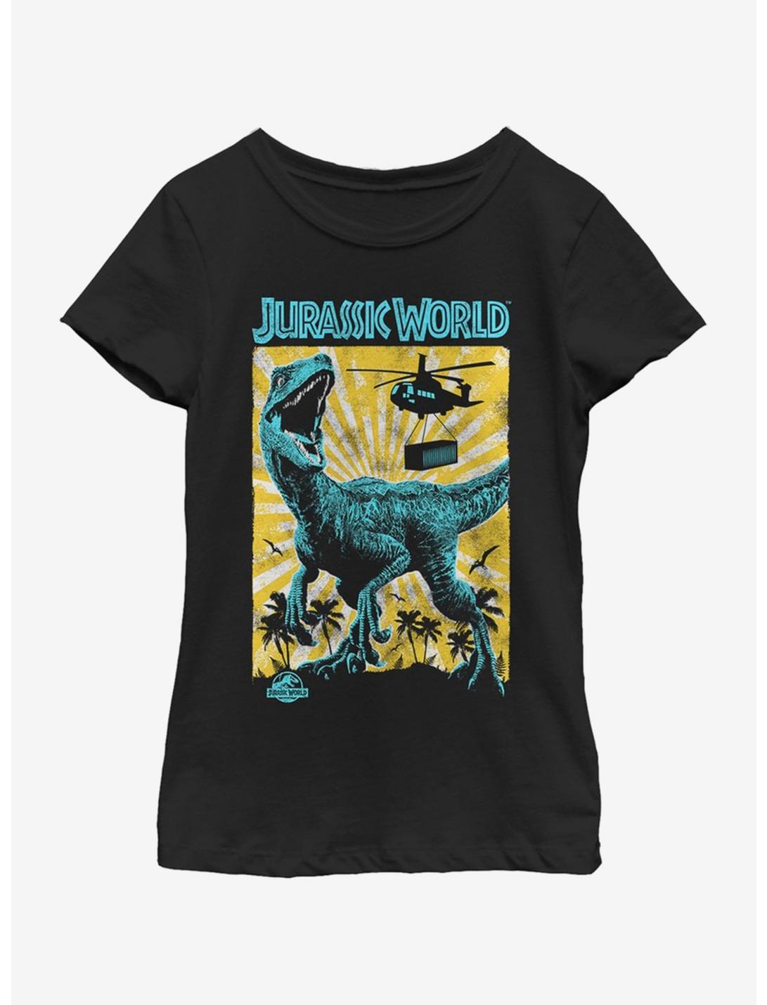 Jurassic Park Capture and Contain Youth Girls T-Shirt, BLACK, hi-res