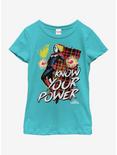 Marvel Captain Marvel Know Power Youth Girls T-Shirt, TAHI BLUE, hi-res