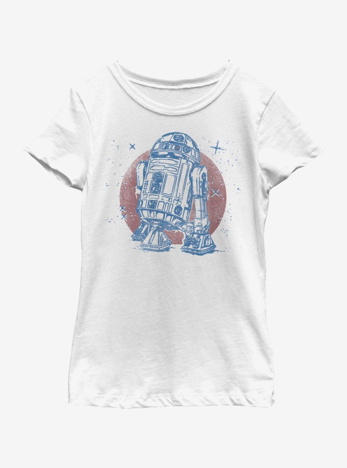 Star Wars Bright R2D2 Youth Girls T-Shirt, WHITE, hi-res