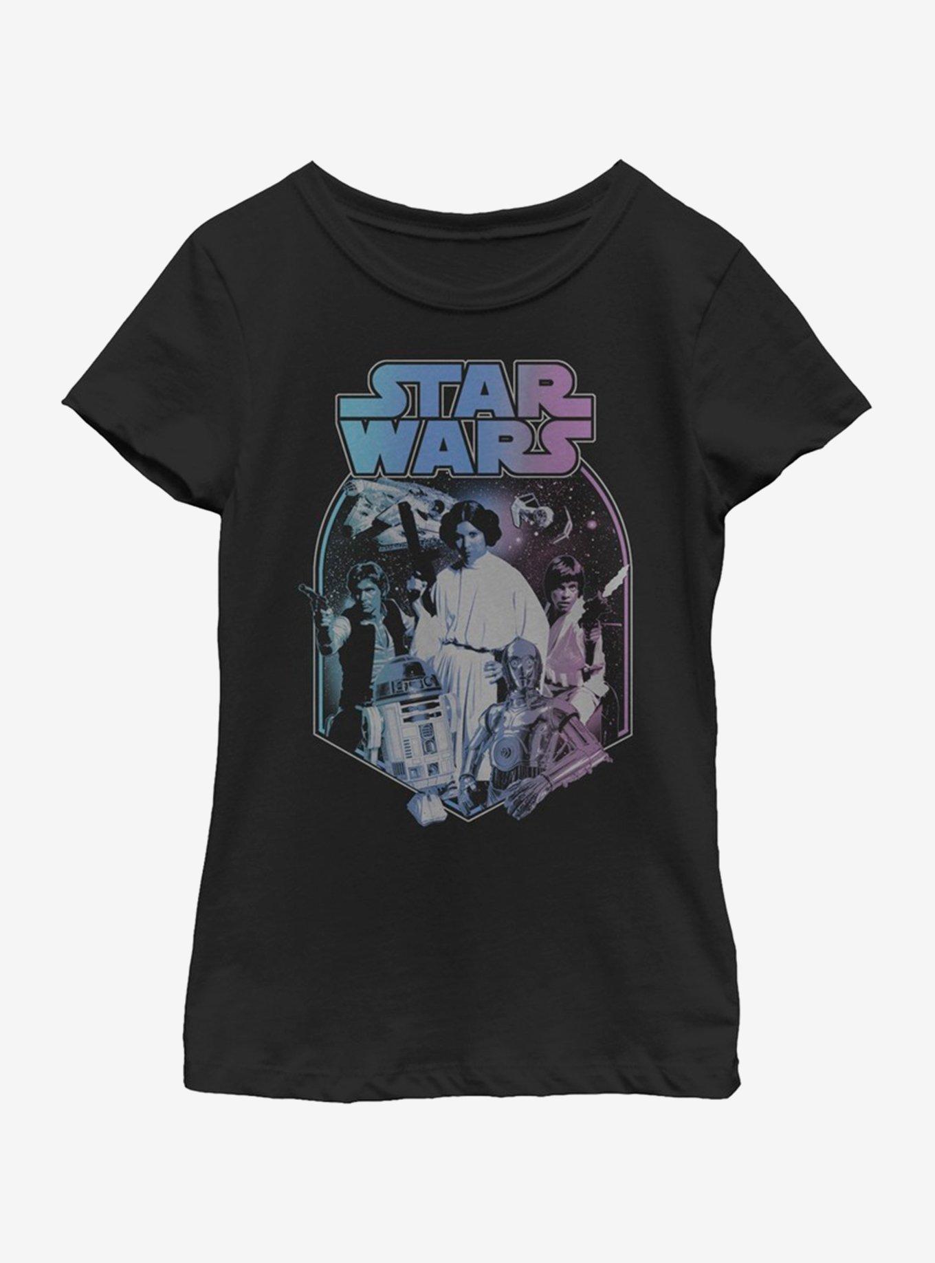 Star Wars Gradient Poster Youth Girls T-Shirt, , hi-res