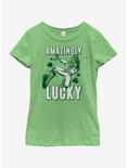 Marvel Spiderman Amazingly Lucky Youth Girls T-Shirt, GRN APPLE, hi-res