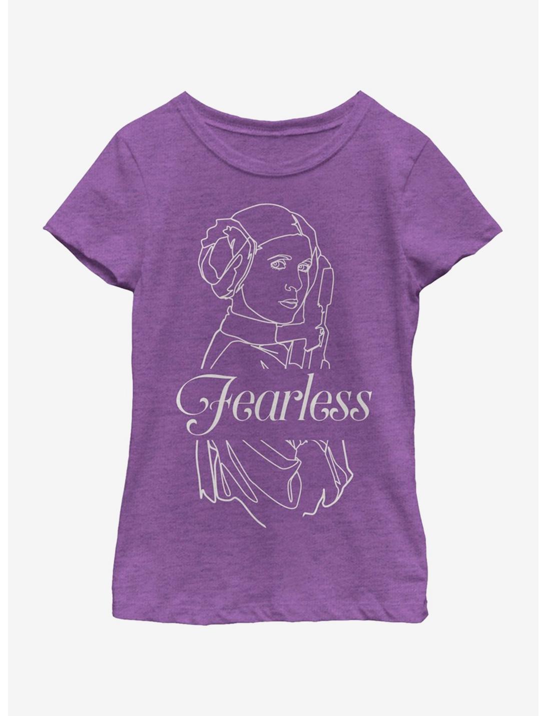 Star Wars Fearless Leia Youth Girls T-Shirt, PURPLE BERRY, hi-res