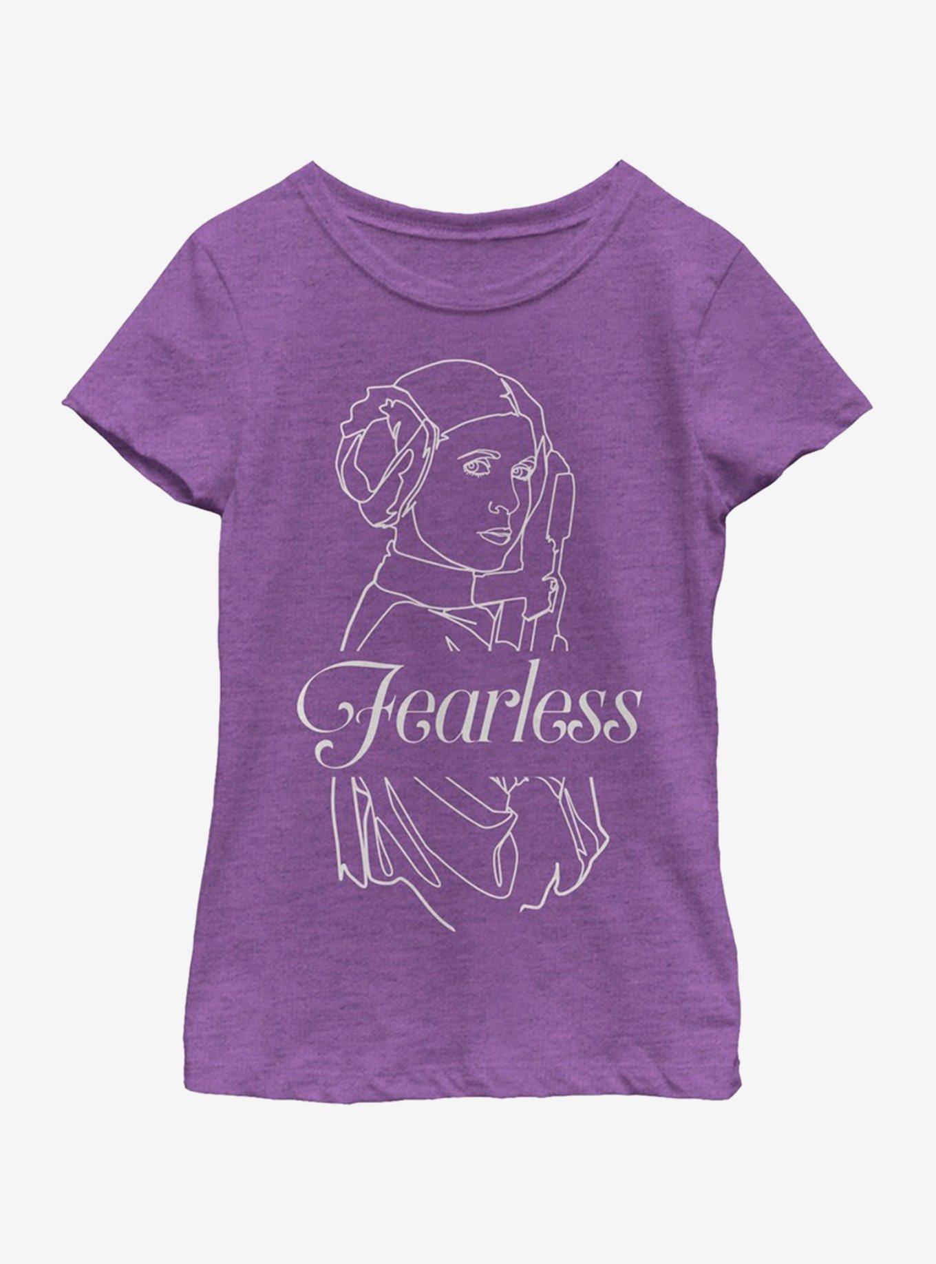 Star Wars Fearless Leia Youth Girls T-Shirt, PURPLE BERRY, hi-res view 1