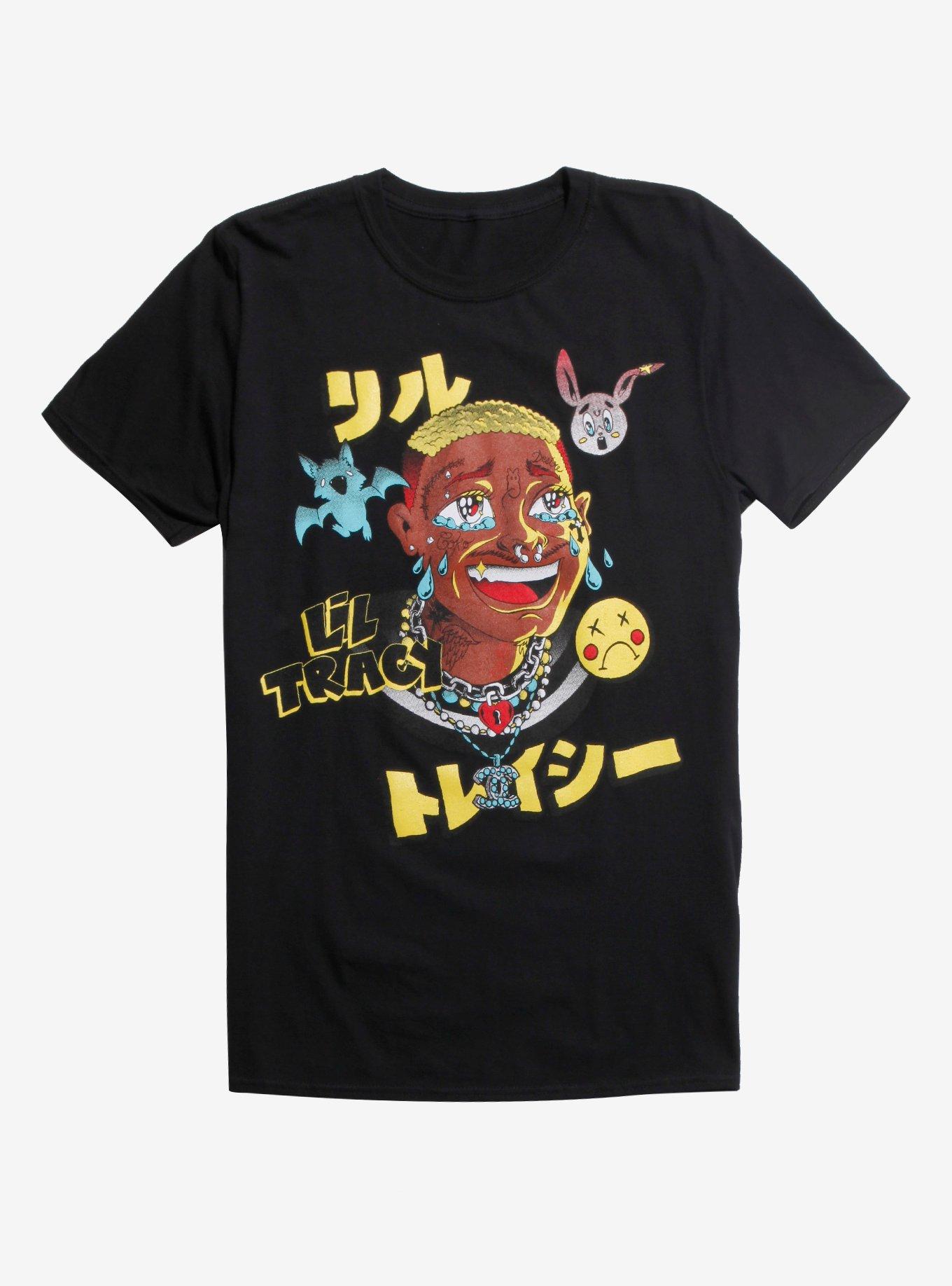 Lil Tracy Cartoon Tears T-Shirt, BLACK, hi-res