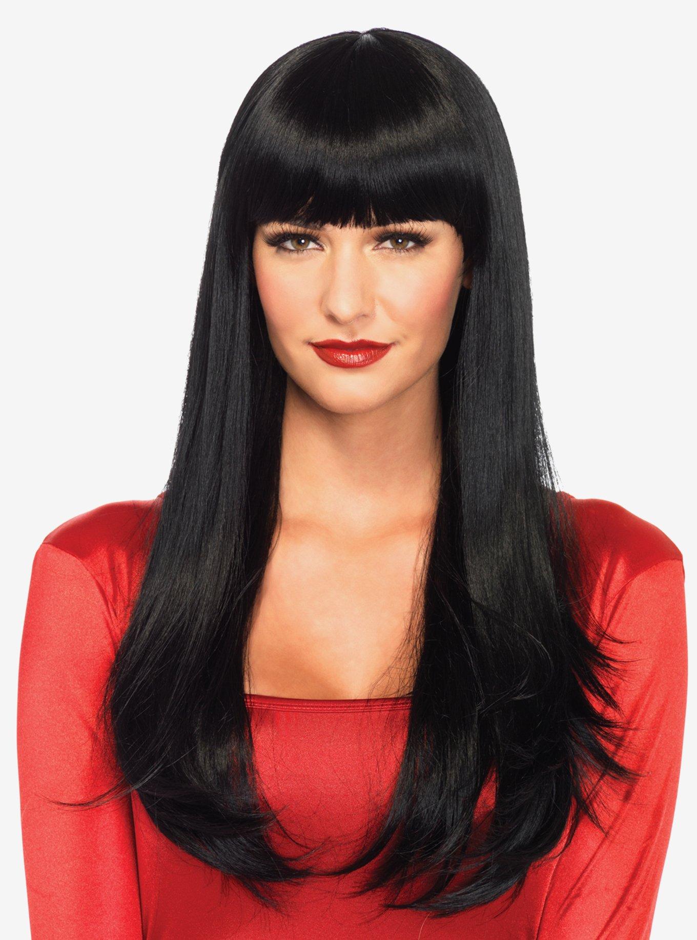 Bangin Long Straight Black Wig, , hi-res