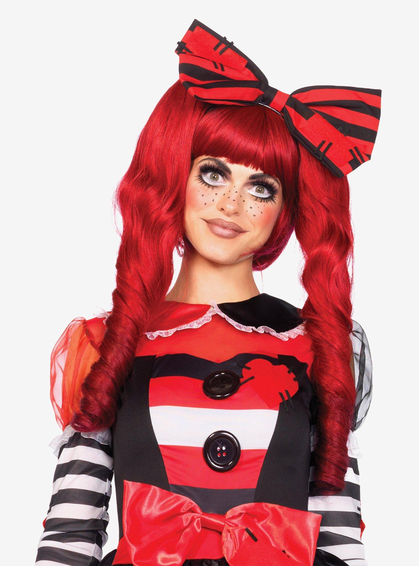 Red Dolly Bob Wig, , hi-res