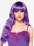Neon Purple Star Long Wavy Wig, , hi-res