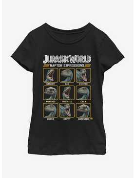 Jurassic World Expressions of Raptor Youth Girls T-Shirt, , hi-res