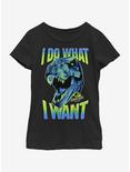 Jurassic Park What I Want Youth Girls T-Shirt, BLACK, hi-res