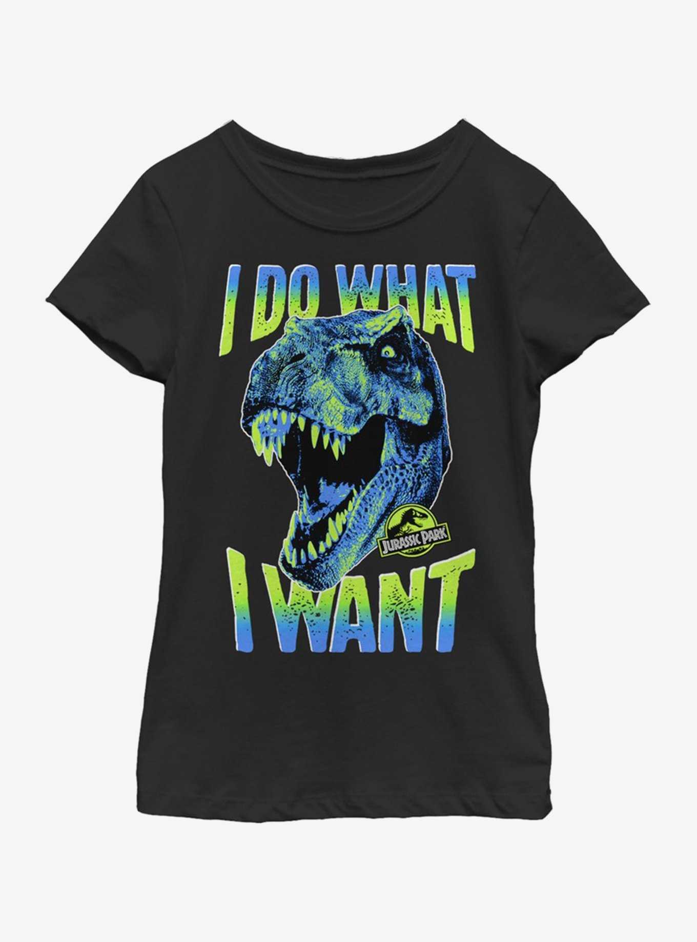 Jurassic Park What I Want Youth Girls T-Shirt, , hi-res