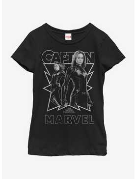 Marvel Captain Marvel Captain Youth Girls T-Shirt, , hi-res