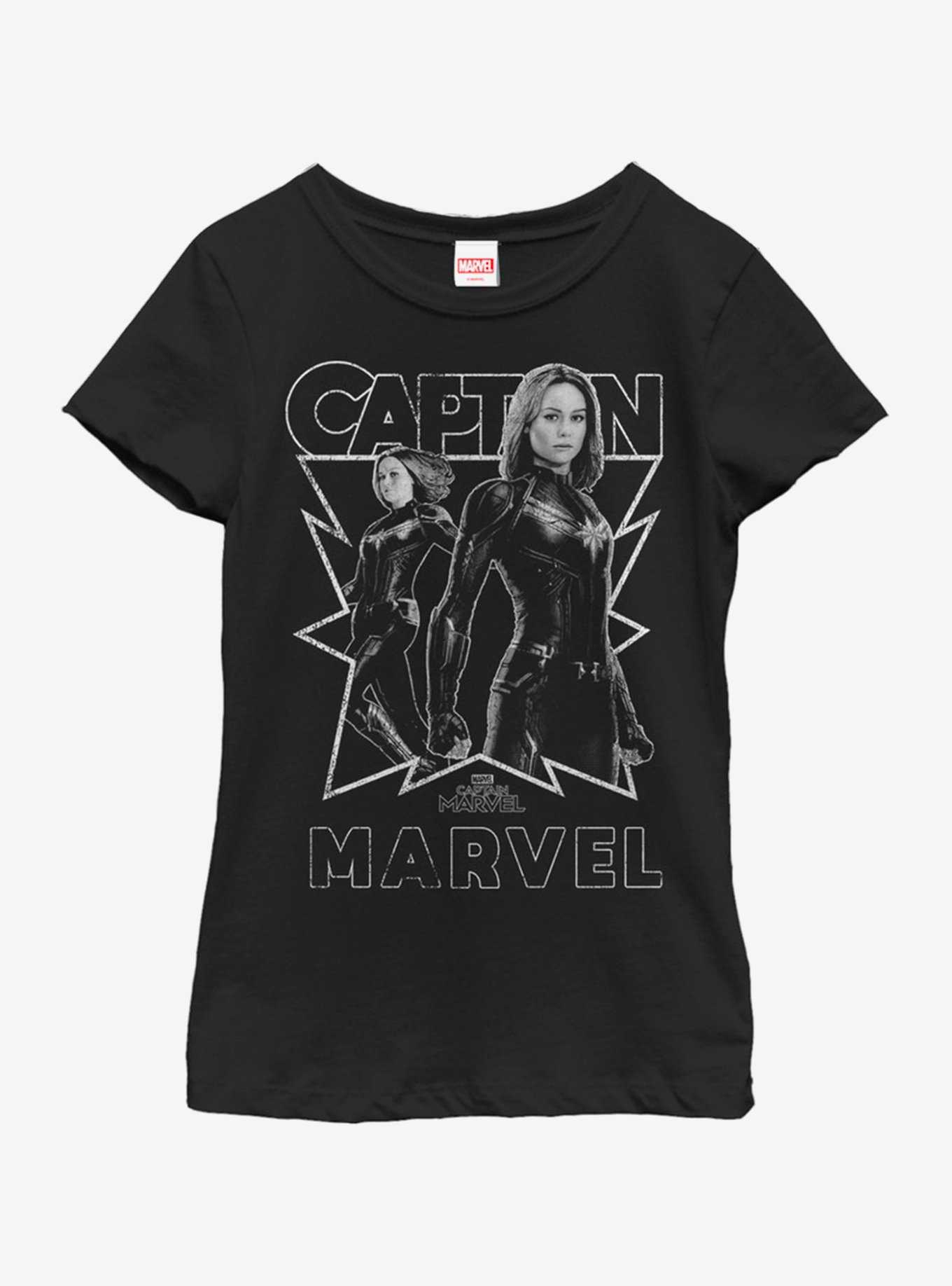Marvel Captain Marvel Captain Youth Girls T-Shirt, , hi-res